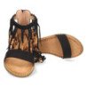 Sandalias Plana de Esclava con Flecos