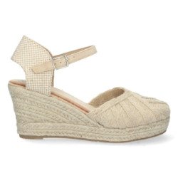 Sandalias de Cuña con Yute y Hebilla