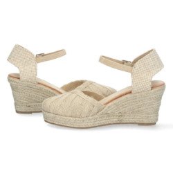 Sandalias de Cuña con Yute y Hebilla