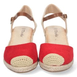 Sandalias de Cuña con Hebilla