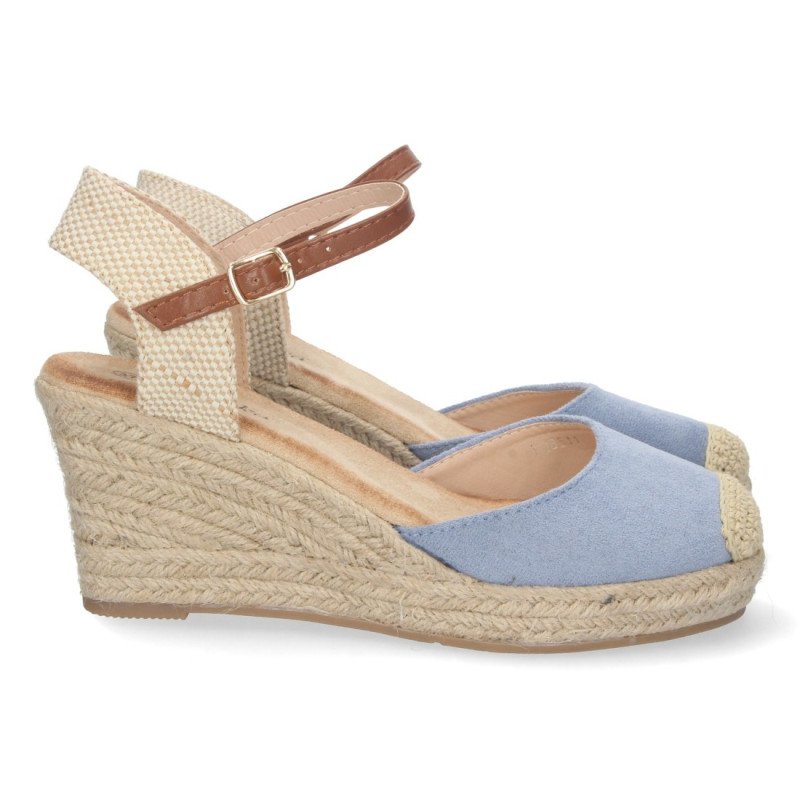 Sandalias de Cuña con Yute y Hebilla