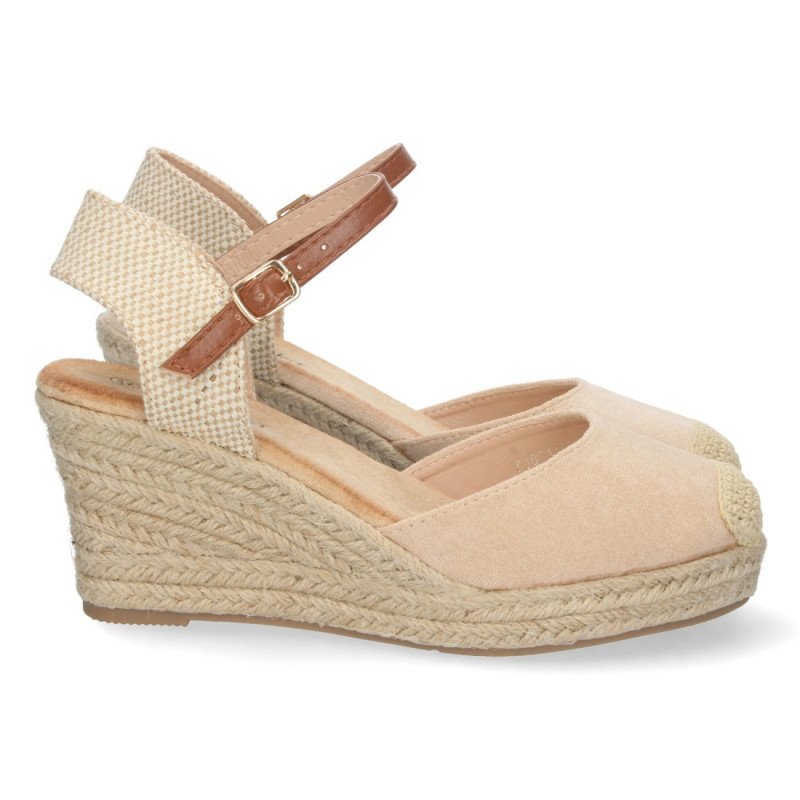 Sandalias de Cuña con Yute y Hebilla
