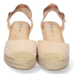 Sandalias de Cuña con Yute y Hebilla
