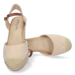 Sandalias de Cuña con Yute y Hebilla