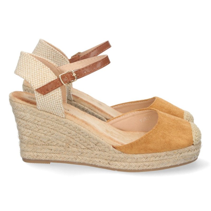 Sandalias de Cuña con Yute y Hebilla