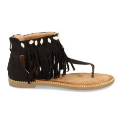 Sandalias de Esclava con Flecos para Mujer