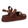 Sandalias de plataforma tiras mujer color marron AG-420