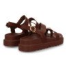 Sandalias de plataforma tiras mujer color marron AG-420