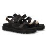 Sandalias de plataforma tiras mujer color negro AG-420