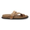 Sandalias planas tachuelas de mujer color kaki OH-576