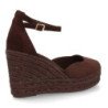 Sandalias de cuña en yute de mujer color marron TF2923