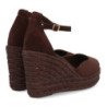 Sandalias de cuña en yute de mujer color marron TF2923