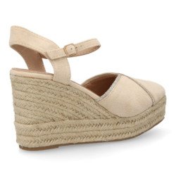 Sandalias de cuña en yute de mujer color beige TF3500
