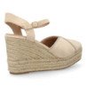 Sandalias de cuña en yute de mujer color beige TF3500