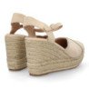 Sandalias de cuña en yute de mujer color beige TF3500