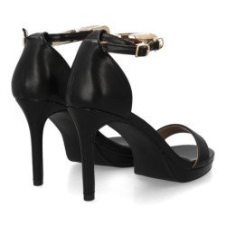 Sandalias de tacon comodo fiesta de mujer color negro BD537