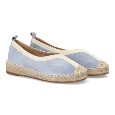 Alpargatas en yute planas de mujer color azul TF2907