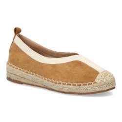 Alpargatas en yute planas de mujer color camel TF2907