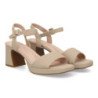 Sandalias de tacon fiesta comodas de mujer color beige W18-155