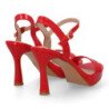 Sandalias de tacón medio fiesta de mujer color rojo W18-178