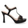 Sandalias tacon fino fiesta de mujer color negro W18-202