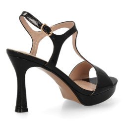 Sandalias tacon fino fiesta de mujer color negro W18-202