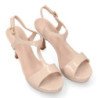 Sandalias tacon fino fiesta de mujer color nude W18-202