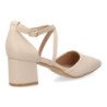 Zapatos tacon comodo elegante salon de mujer color beige YK531