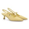 Zapatos tacon fino elegante de mujer color amarillo BS-5658