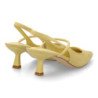 Zapatos tacon fino elegante de mujer color amarillo BS-5658
