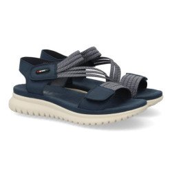 Sandalias planas cómodas para mujer color marino 23K1688