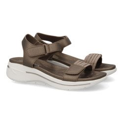 Sandalias planas cómodas para mujer color bronce HLS-0691