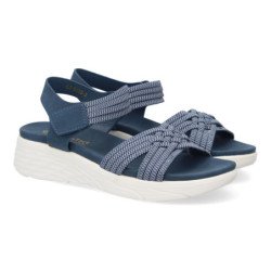 Sandalias planas cómodas para mujer color azul NS-5150