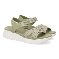 Sandalias planas cómodas para mujer color verde NS-5150