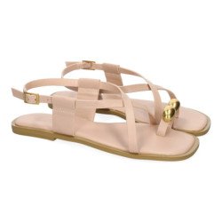 Sandalias planas para mujer cómodas color kaki TC-1U1