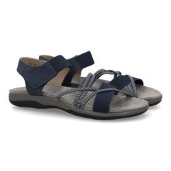 Sandalias planas cómodas para mujer color marino VR5-1657