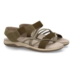 Sandalias planas cómodas para mujer color verde VR5-1657