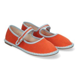 Alpargata veneciana estilo merceditas para mujer color naranja YSD