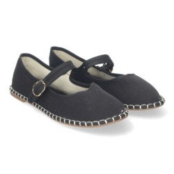 Alpargata veneciana estilo merceditas para mujer color negro YSD