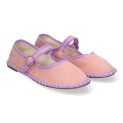 Alpargata veneciana estilo merceditas para mujer color rosa YSD