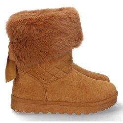 Botas australianas con detalle lazo mujer color camel