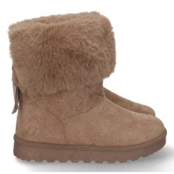 Botas australianas con detalle lazo mujer color kaki