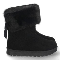Botas australianas con detalle lazo mujer color negro